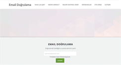 Desktop Screenshot of emaildogrulama.com